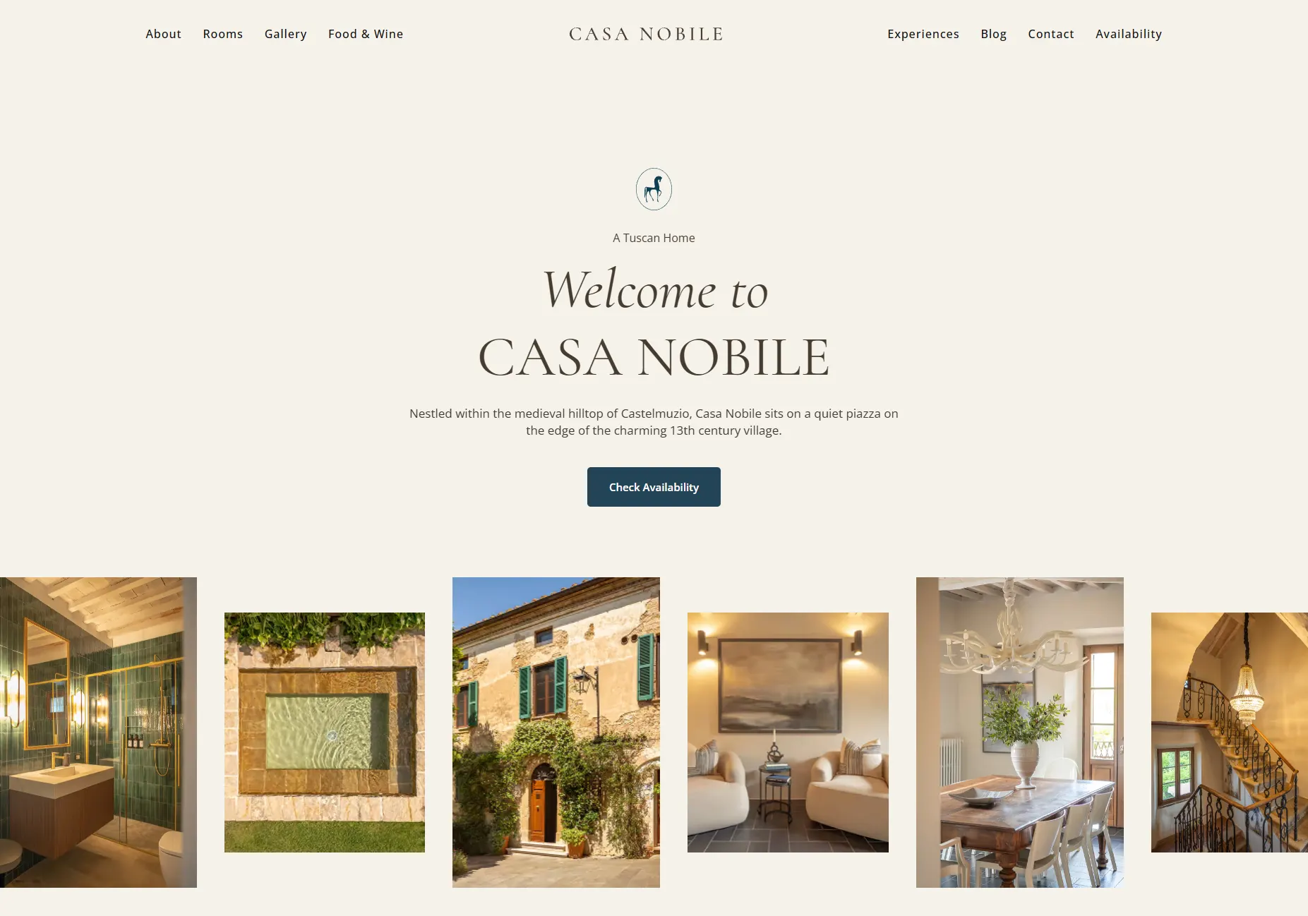Casa Nobile website design