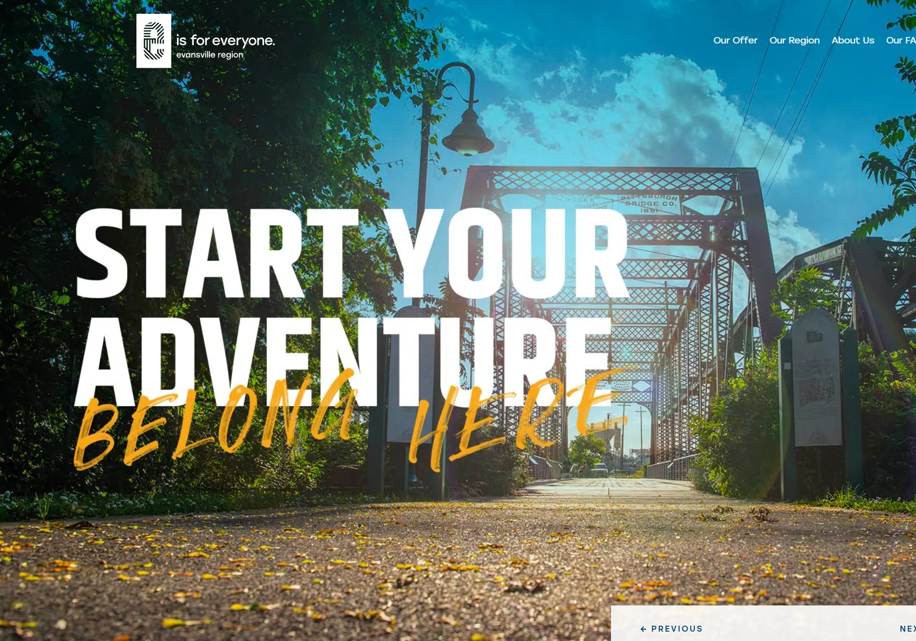 Evansville Region website design