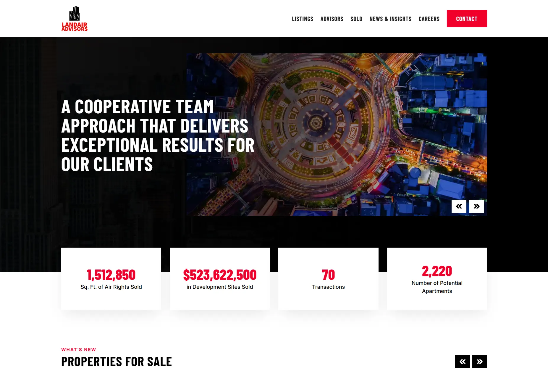 Landair Advisors website design